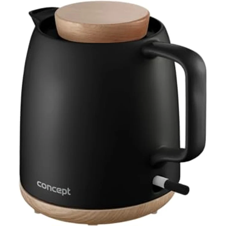 Concept RK0086 Keramik-Wasserkocher Elegant, 1 l, schwarz, Strix-Steckverbinder – Bild 2