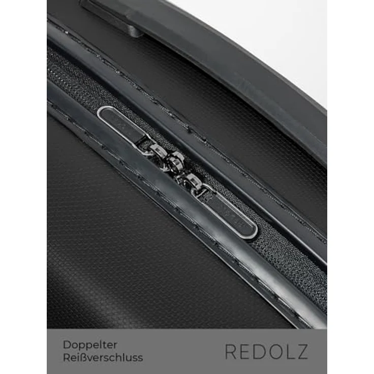 REDOLZ Hartschalen Handgepäck Kosmetik-Koffer | Stabiles Beauty-Case mit Aufsteckfunktion | 34 x 17 x 27 cm aus leichtem Polypropylen (Essentials 11) – Bild 5