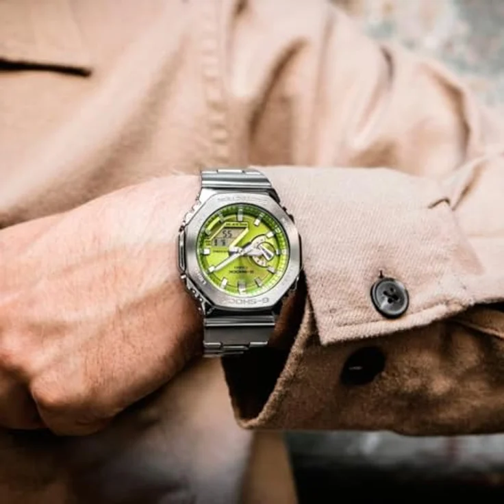 Casio G-Shock GM-2110D-3AER Classic Herrenuhr mit 24 Stunden Anzeige und Stoppuhr, grün – Bild 8