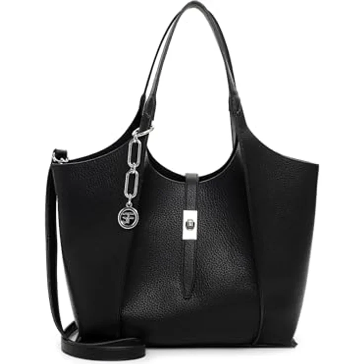 Suri Frey SFY Daggy Shopper Tasche, 40 cm x 13 cm x 27 cm, schwarz, 100% Polyurethan – Bild 1