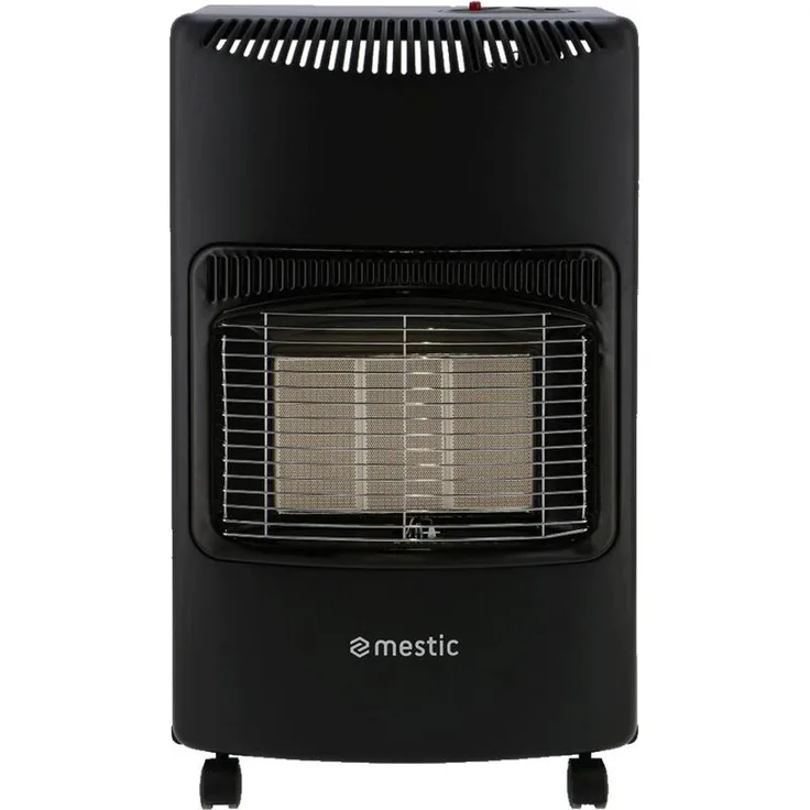 Mestic MRK-100, mobile Infrarot-Gasheizung mit piezoelektrischer Zündung, schwarz, 3 Heizstufen bis 4,2 kW, umfangreiche Sicherheitsmerkmale