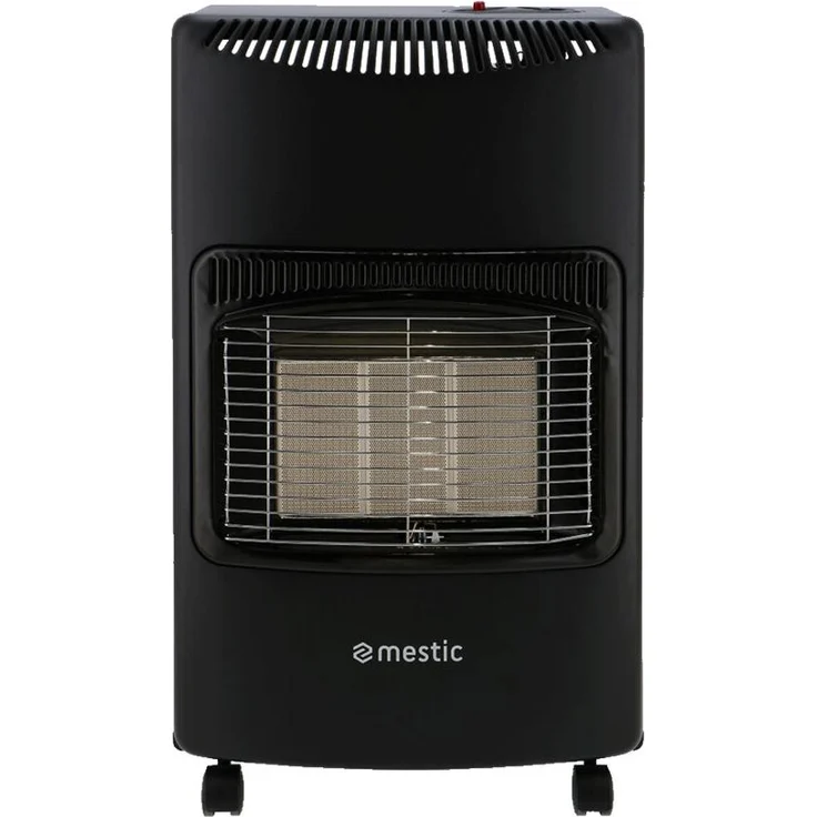 Mestic MRK-100, mobile Infrarot-Gasheizung mit piezoelektrischer Zündung, schwarz, 3 Heizstufen bis 4,2 kW, umfangreiche Sicherheitsmerkmale