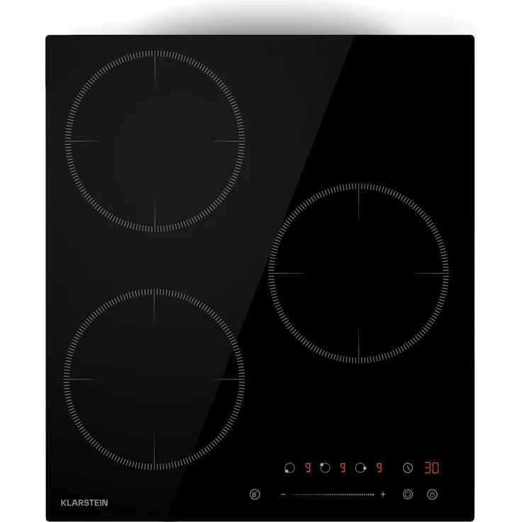 Klarstein Induktions-Kochfeld CP4-KL-DLT-45-Bl, Kochfelder mit Abzugshaube Induktion Hob 3 Zonen, schwarz – Bild 1