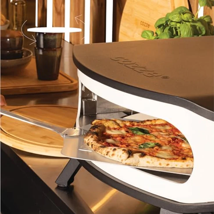 cozze - Gas-Pizzaofen mit Rotationsstein, Leistung 6,0 kW, perfektes Kochen von Pizza, Ø 42,5 cm, integriertes Thermometer, verzinkter Stahl – Bild 5