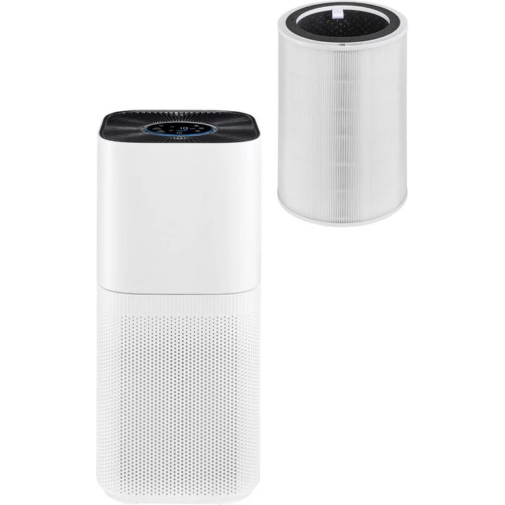 Hanseatic Luftreiniger KJ500, HEPA H13 Filtersystem für 68 m² Räume, 45W, mit Ionentechnologie und 12 Geschwindigkeitsstufen