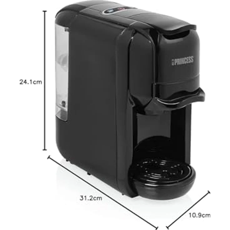 Setpoint Kapselmaschine, 3in1 Kaffee-Padmaschine mit 19-bar Hochdruckpumpe, abnehmbarer Wassertank in Edelstahloptik – Bild 3