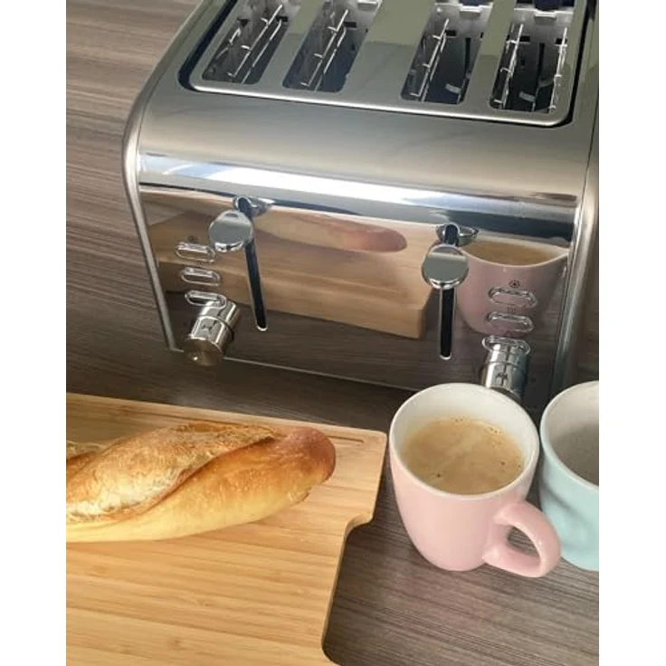 LITTLE BALANCE 8698 Toaster, 4 XXL-Schlitze, 2-in-1 mit Grill- und Aufwärmfunktion, Edelstahldesign – Bild 3