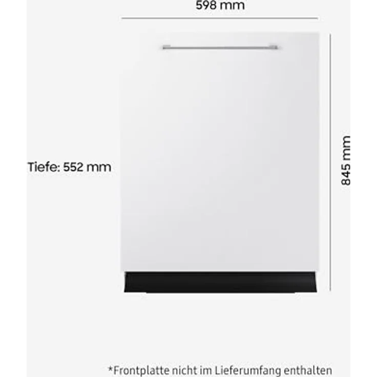 Samsung DW8700B Vollintegrierbarer Geschirrspüler, 60 cm, 14 Maßgedecke Weiß – Bild 3