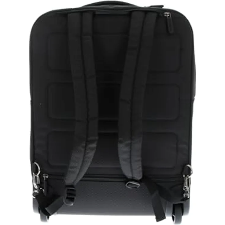 Mandarina Duck Zephyr Trolley Backpack, 3D-Effekt, zwei Tragevarianten, mit Taschen und elastischem Halter, Schwarz – Bild 5