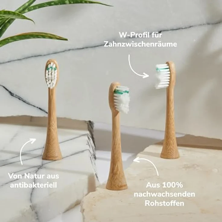 bamtoo® Elektrische Schallzahnbürste KOA V2, inkl. Reiseetui | Nachhaltige Zahnbürste für erstklassige Reinigung | Inkl. 2 Bambus Bürstenköpfe | 8 Wochen Akkulaufzeit – Bild 4