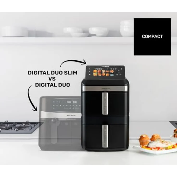 Taurus DUO SLIM AF2602, Heißluftfritteuse mit 13L Kapazität, digitalem Display und Dual-Zone-Technologie – Bild 8