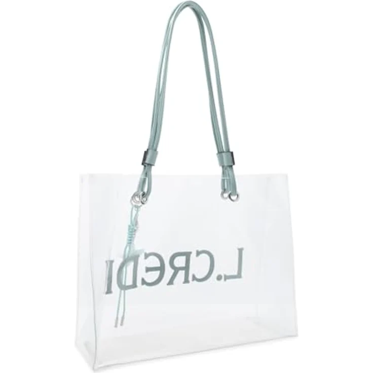 L.Credi Reja Shopper Tasche 37 cm, Schultertasche aus 100% Polyethylen, blau – Bild 4