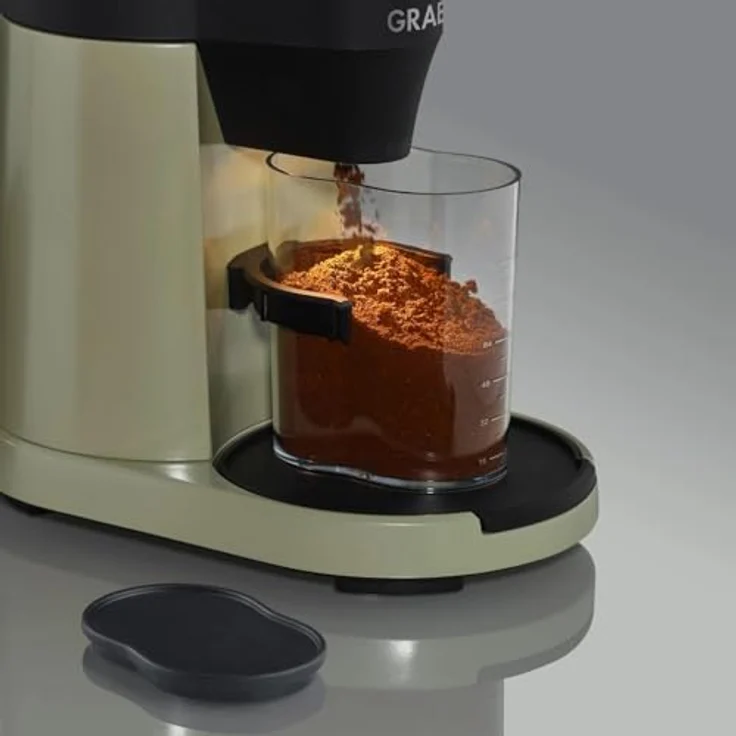 GRAEF Kaffeemühle CM8007 | elektrische Bohnenmühle mit LED Beleuchtung | 40 Mahlgradeinstellungen | 350g Füllmenge | pistazie – Bild 4