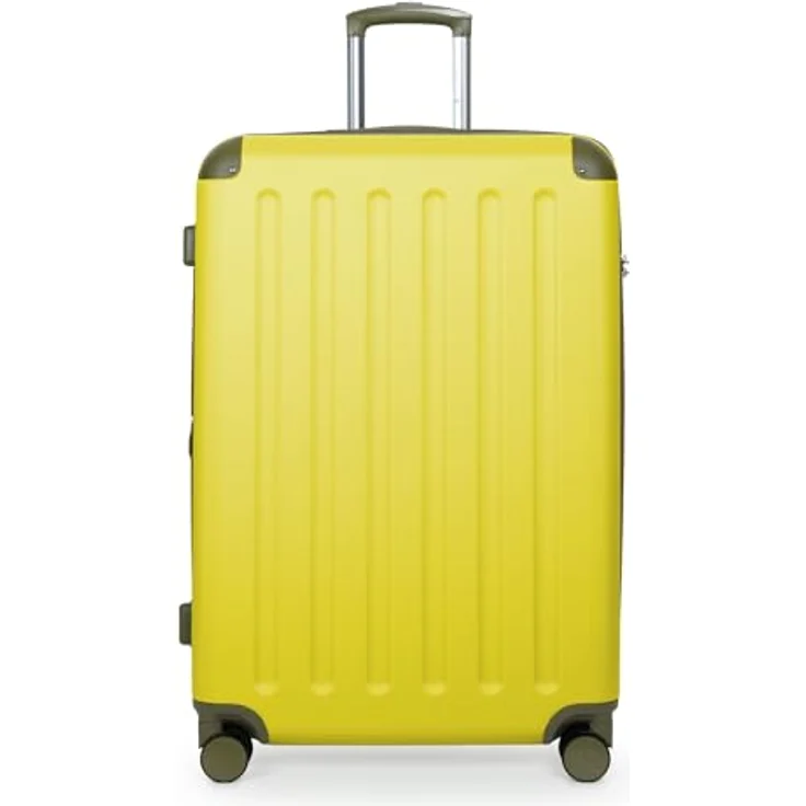 HAUPTSTADTKOFFER Spree, Großer Hartschalen-Koffer mit TSA, 4 Doppel-Rollen, Volumenerweiterung, 75 cm, 119 Liter, Lemon – Bild 2