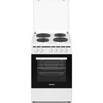 Oranier Elektro-Standherd 50 cm - weißer freistehender Elektro-Herd mit 4 Masse-Kochplatten - 48 Liter Backofen - 4 Funktionen - STE512