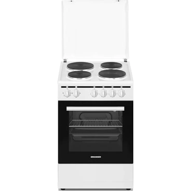 Oranier Elektro-Standherd 50 cm - weißer freistehender Elektro-Herd mit 4 Masse-Kochplatten - 48 Liter Backofen - 4 Funktionen - STE512 – Bild 1