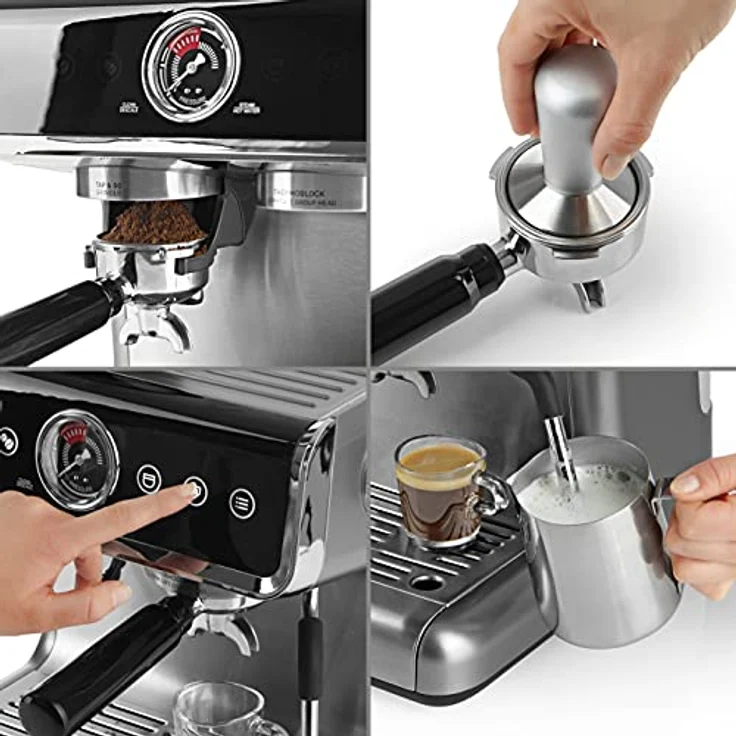 BEEM ESPRESSO-GRIND-PROFESSION Espresso-Siebträgermaschine mit Mahlwerk - 15 bar – Bild 4