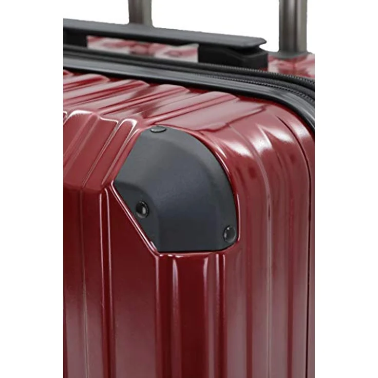 Münicase M816, 3er Kofferset mit TSA-Schloss, Dehnungsfuge, Teleskopgriff, 4 Rollen, Hartschale, 76 cm, 65 cm, 55 cm, Weinrot – Bild 4
