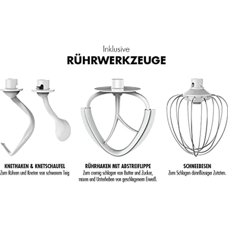 GASTROBACK 40977 Design Küchenmaschine Advanced Digital, massives Aluminiumguss-Gehäuse, 600 Watt Gleichstrom-Hochleistungsmotor, XXL-Zubehör, 5 liters, silber – Bild 4