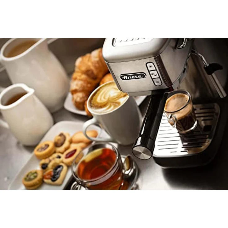 Ariete 1380 Espressomaschine 1,1 l Kaffeepad Gemahlener Kaffee 1300 W Silber – Bild 5