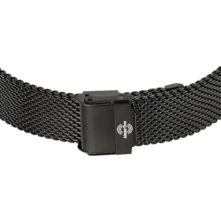 Master Time MTGA-10960-22M, Funk Quarz Herren Uhr Analog-Digital mit schwarzem Edelstahl Milanaise-Armband, automatischer Zeitsynchronisation, ewigen Kalender und hoher Ablesbarkeit – Bild 3