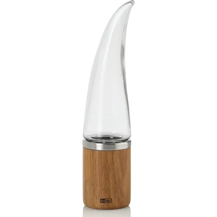 AdHoc Chilimühle Peperone Modell 2025, manuelle Gewürzmühle mit patentiertem Schneidwerk, Glasbehälter und edlem Akazienholz-Außenfinish – Bild 2