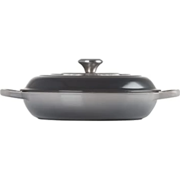 Le Creuset Signature Gusseisen Gourmet-Profitopf, Rund, Ø 30 cm, 3,2 l, Für alle Herdarten inkl. Induktion geeignet, Flint – Bild 5