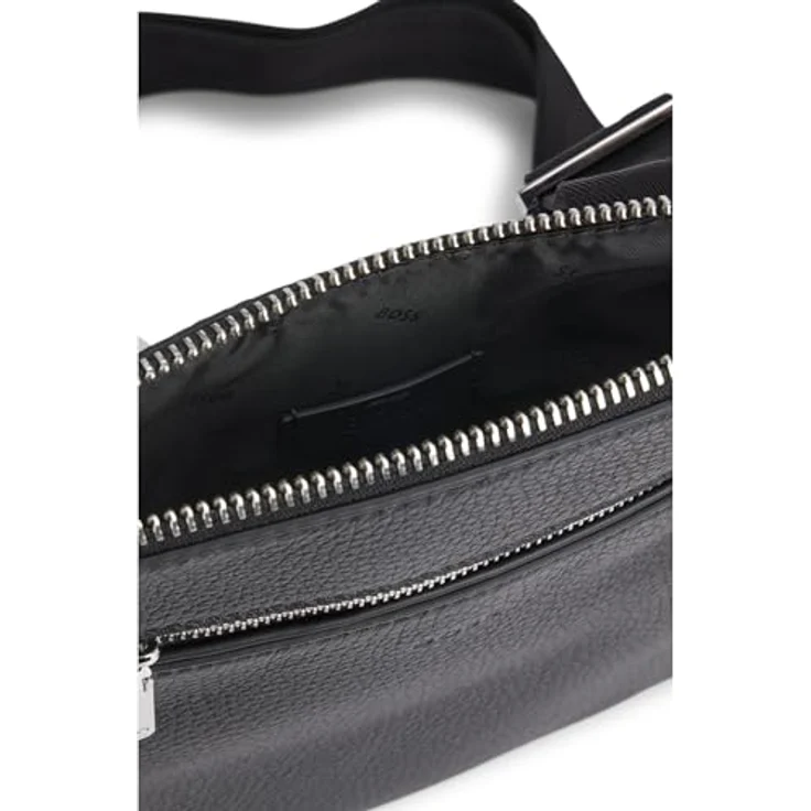 BOSS Umhängetasche BMB New Crosstown_Envel., zertifiziertes Leder (Leather Working Group), Schwarz – Bild 6