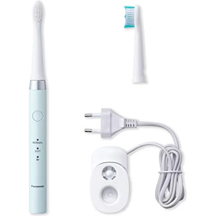 Panasonic EW-DM81-G503 Elektrische Zahnbürste, 2 Aufsteckbürsten, Timer, 2 Betriebsmodi, ergonomisches Design, 31.000 Bewegungen pro Minute, Schallschwingungen, Grün – Bild 2