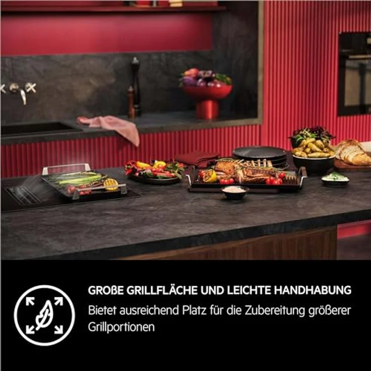 AEG Plancha Grill 2.0, Antihaft-Keramikbeschichtung, Easy2Clean, optimale Hitzeverteilung, für Backofen und Kochfeld – Bild 4
