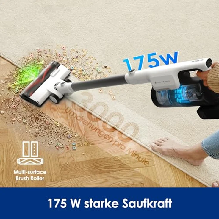 Tineco Pure ONE Station 5 Plus Kabelloser Staubsauger mit 2,5L Absaugstation, Selbstreinigung, 175W Saugkraft, ZeroTangle Technologie, iLoop, für Hartboden Teppiche – Bild 5