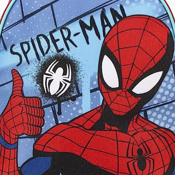 Spiderman Freizeitrucksack, Multifunktionaler Rucksack für Kinder, 29 cm hoch, 22 cm breit, 10 cm tief, 100% Polyester, für Schule und Urlaub – Bild 3