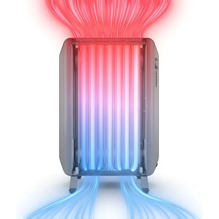 Duux Edge Oil, ölfreier Radiator mit 2000 Watt Heizleistung, grau – Bild 7