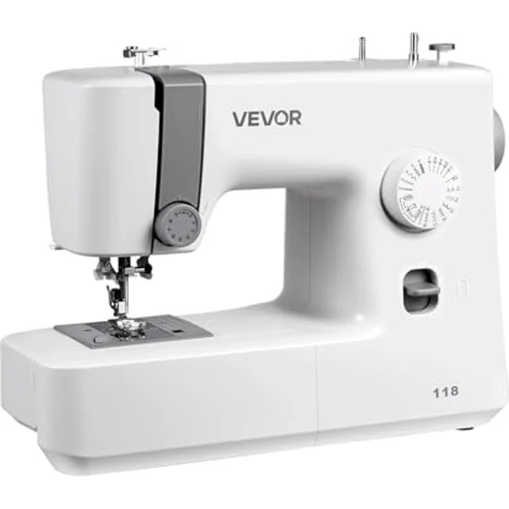 VEVOR Digitale Nähmaschine mit 200 Stichanwendungen, LED-Bildschirm, Pedal & LED-Licht, robuster Metallrahmen, für dicke Stoffe, 18 Sticharten – Bild 1
