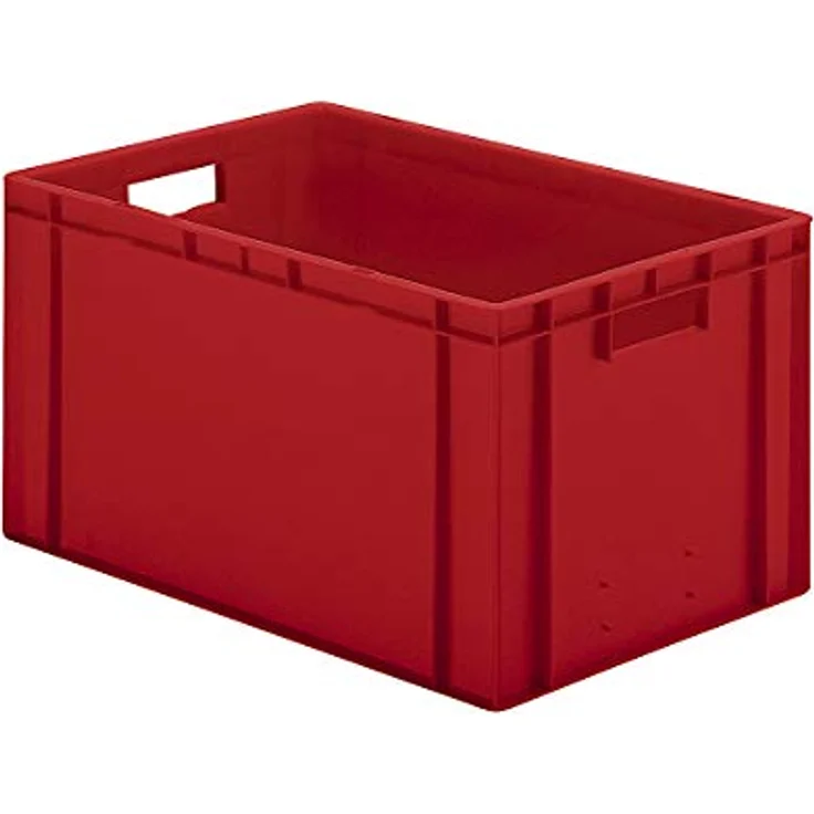 Certeo EURO-Behälter | Wände und Boden geschlossen | LxBxH 600 x 400 x 320 mm | Rot | VE 5 Stk. – Bild 1
