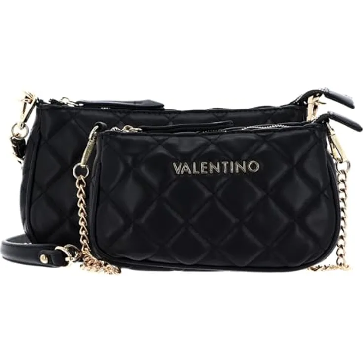 VALENTINO BAGS Umhängetasche Ocarina, koppelbare Tasche mit zwei Reißverschlusstaschen, 100% Polyurethan, abnehmbare Schmuckketten (120 cm und 60 cm)