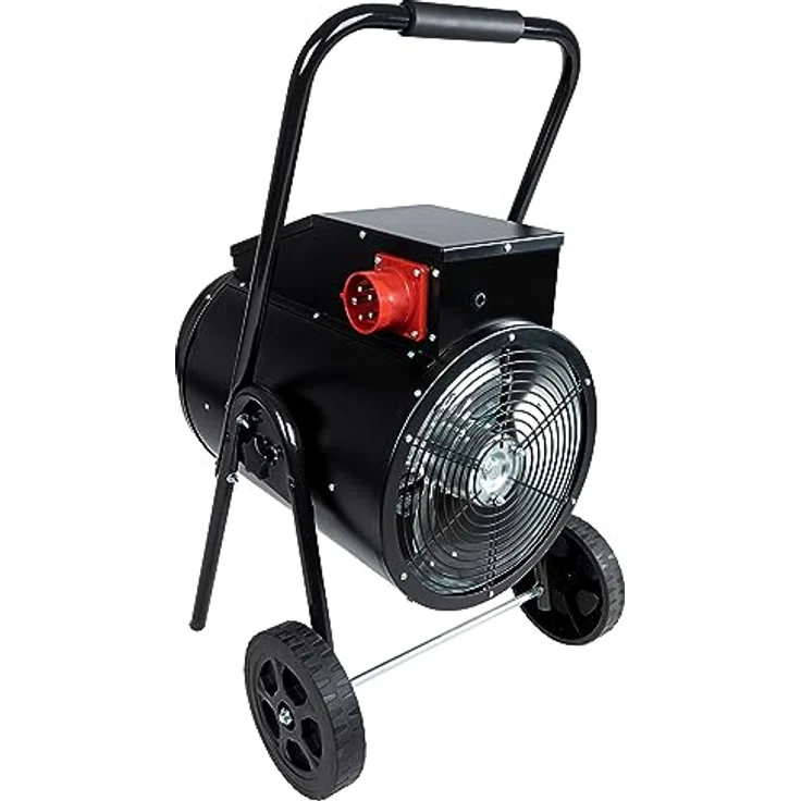 Güde Elektroheizgebläse GEH 15 (400 V, 15000 W Heizleistung, 2 Heizstufen (7500/15000 W) + Ventilatorfunktion, 300 m³/h max. Raumheizvermögen, stufenloses Thermostat, Überhitzungsschutz, Fahrgriff) – Bild 5