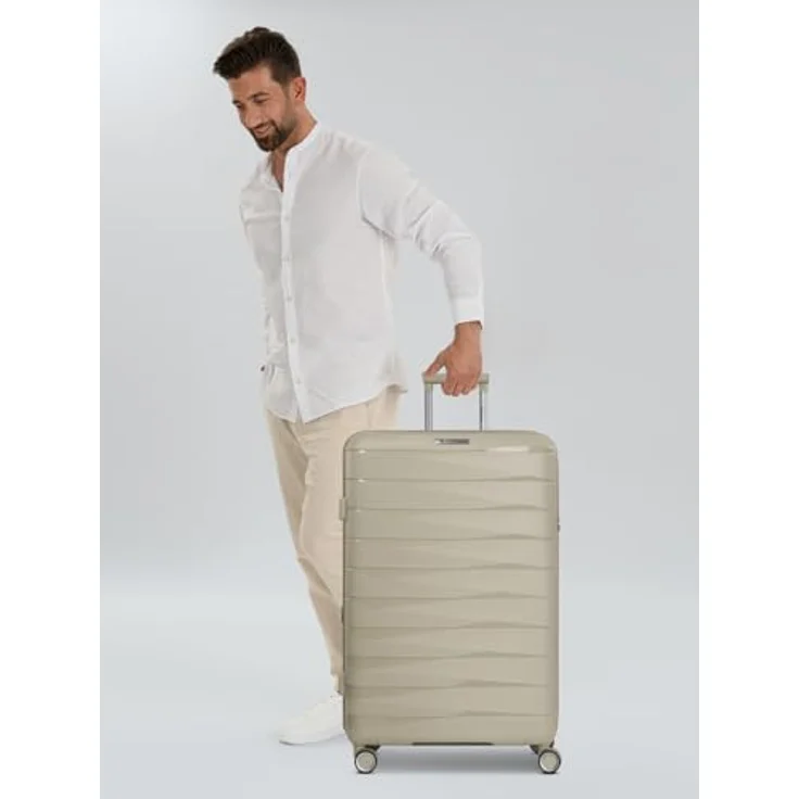 Franky Hartschalen-Trolley London, 4 Rollen, Polypropylen, mit Dehnfalte und TSA-Schloss, max. Breite 35 cm – Bild 6