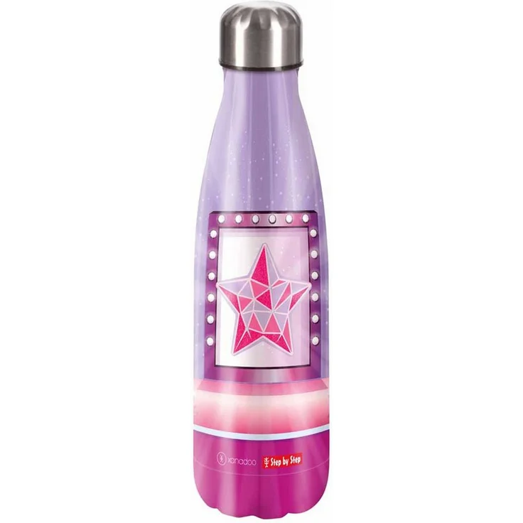 Step by Step Insulated Stainless Steel Trinkflasche, 0,5 l, mit Star Stella Motiv in violett/beere, 100% BPA-frei