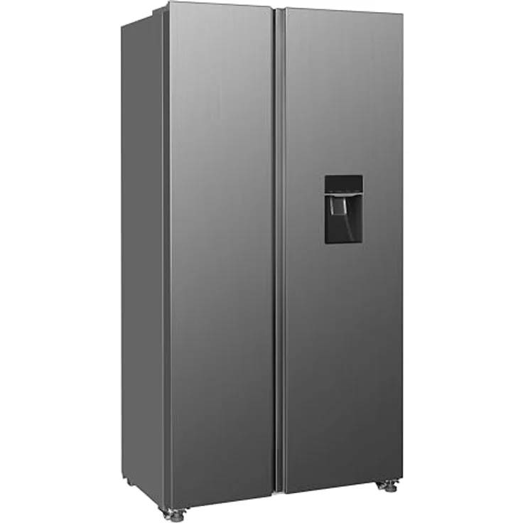 Respekta Side by Side Kühlschrank Gefrierkombi, Inox Look, 288 L Kühlfach, 151 L Gefrierfach, Wasserspender, No Frost, 178 cm – Bild 3