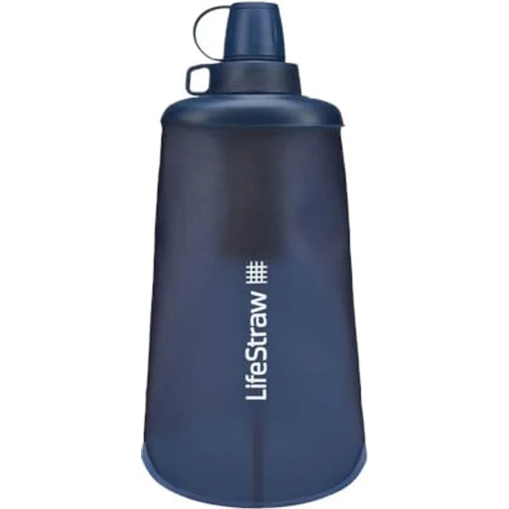 LifeStraw Peak Squeeze Bottle 650ml (blue), kompakter Wasserfilter für unterwegs – Bild 2