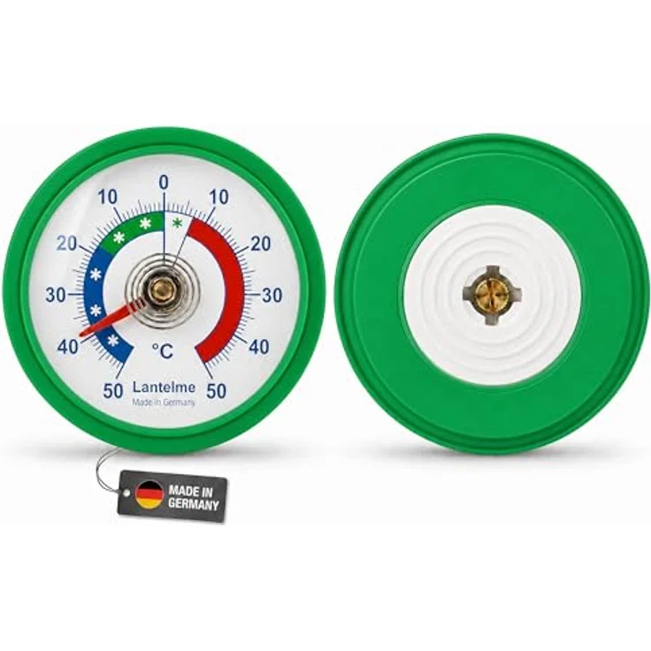 Lantelme Kühlschrankthermometer, 3-tlg. Set, selbstklebend, temperaturgenau -50° bis +50°C, Blau, hochwertige deutsche Herstellung – Bild 2