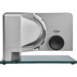 ritter sono 2 Elektrischer Allesschneider & Brotschneidemaschine aus Metall mit ECO-Motor, Made in Germany, Silbermetallic