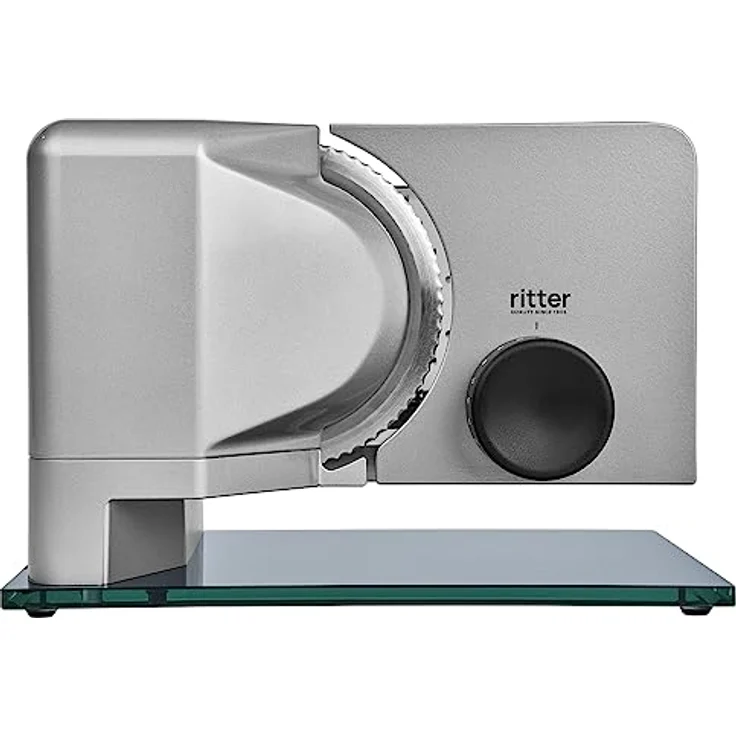 ritter sono 2 Elektrischer Allesschneider & Brotschneidemaschine aus Metall mit ECO-Motor, Made in Germany, Silbermetallic – Bild 1