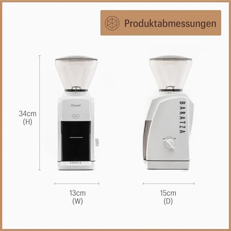 Baratza Encore (ZCG485BLK4FEU1A), Präzisions-Kaffeemühle mit 40 Mahlgraden, Schwarz – Bild 2