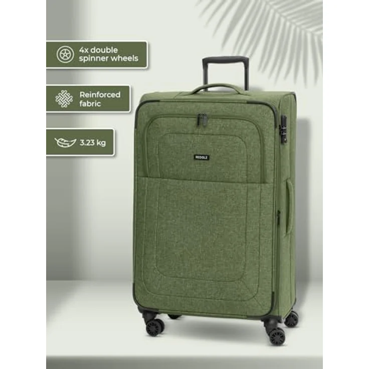 REDOLZ Weichschalen Koffer für Damen & Herren | Leichter Trolley 77 cm mit 4 Doppelrollen & TSA-Schloss | mit Dehnfalte erweiterbar (Essentials 12) – Bild 3