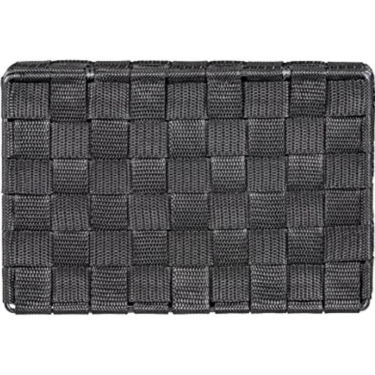 WENKO Aufbewahrungskorb mit Deckel Adria Klein Dunkelgrau - Badkorb mit Deckel und 4 Fächern, Polypropylen, 26 x 7.5 x 17 cm, Dunkelgrau – Bild 4