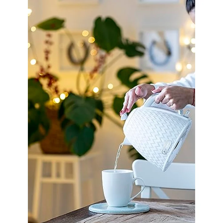 Eldom NELA Wasserkocher, 1,7L, 2000W, Kontrolllampe, Wasserstandsanzeige, weiß – Bild 9