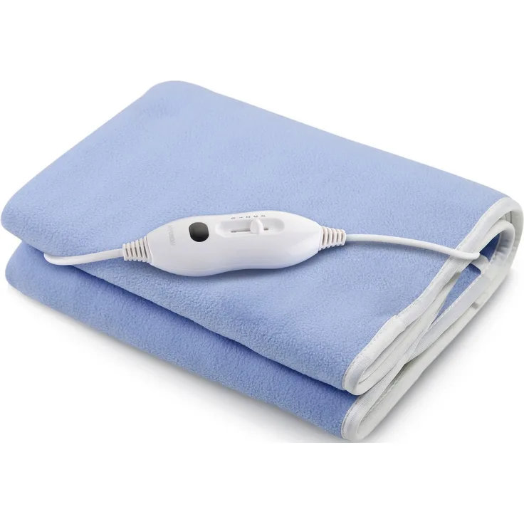 Hyundai Heizdecke HYUCCH81, 3 Heizstufen von 30 bis 45 °C, Fernbedienung mit Display, Polarfleece für Doppelbett