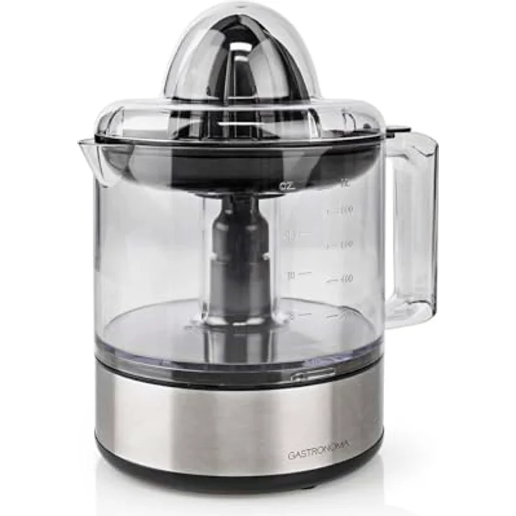 Gastronoma Zitruspresse 18230101, 40 W, 0.8 L, Schwarz / Edelstahl, mit einstellbarem Fruchtfleischfilter und Zwei-Wege-Automatik – Bild 7